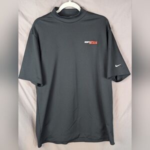 Nike Golf ESPN Zone mens large short sleeve shirt black, embroidered swoosh
